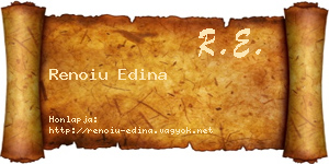 Renoiu Edina névjegykártya